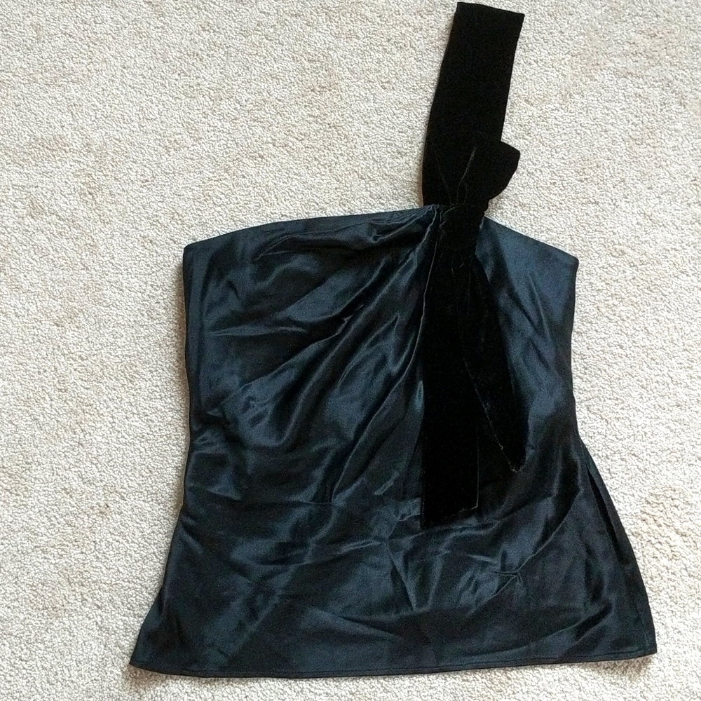 Ann Taylor Silk One Shoulder Top